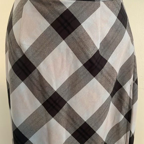 Free People Geometric Precision Plaid Pencil Skirt NWT - Picture 7 of 10